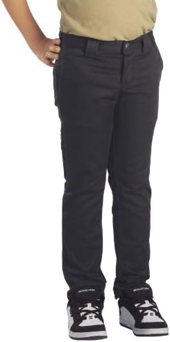 Dickies Big Boys' Skinny Straight Pant, Charcoal, 14