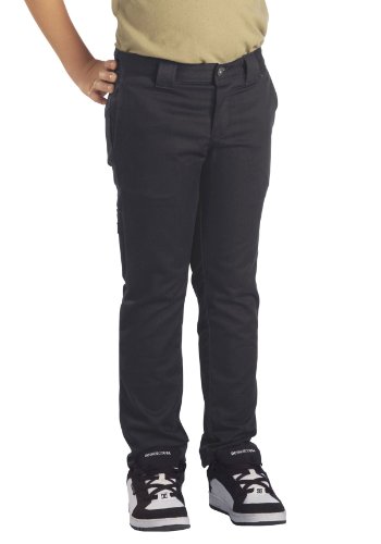 Dickies Big Boys' Skinny Straight Pant, Charcoal, 14 #TOP19