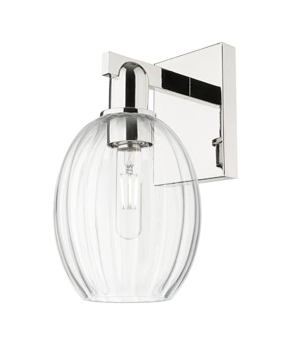 Innovations Lighting 716-1W-13-6 Preston Sconce Preston 13' Tall Wall Sconce - Polished Nickel/Clear