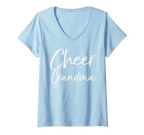 Womens Matching Family Cheerleader Grandmother Gift Cheer Grandma V-Neck T-Shirt