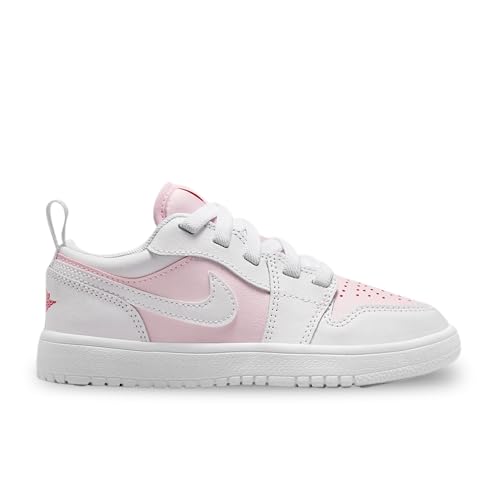 Jordan 1 Low Alt Little Kids' Shoes (DR9748-608, Pink Foam/Fire Red/White)2