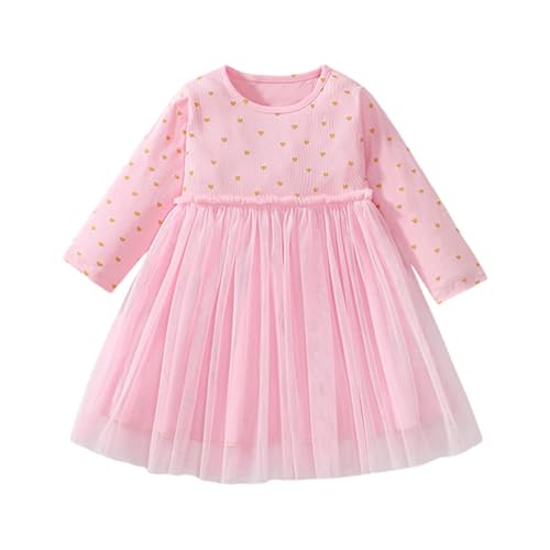 Little Bitty Toddler Tutu Dresses Long Sleeve Casaul Girls Fall Tulle Dress Party Princess Birthday Holiday for 2-8 Years2