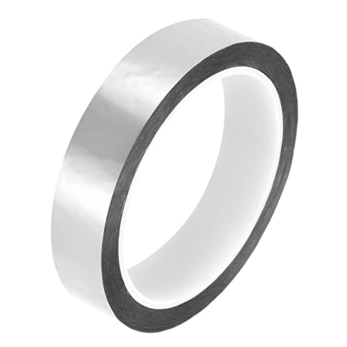 MECCANIXITY Silver Tone Metalized Tape 4/5 Inch x 55 Yards Decor Tape for Detailing Accent Wall, Graphic Arts