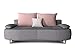 Produktbild Collection AB B-famous Alana Schlafsofa mit Bettfunktion und Bettkasten, Strukturstoff grau/rose, 200x101x98 cm