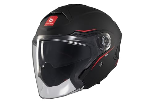 MT Helmets Cosmo SV – Casco Moto Jet Sport con Visor Solar Retráctil, Pantalla de Extracción Rápida Patentada, Interior Lavable y Preparado para Intercomunicador UCS | Homologado ECE 22.06 & DOT