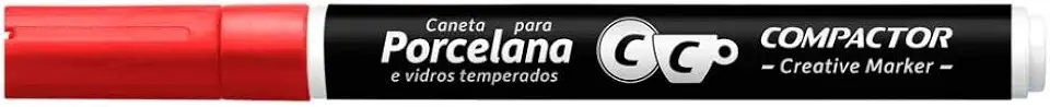 Marcador Creative Porcelana Compactor Avulso VERMELHO