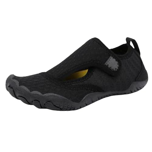 Zapatos descalzos para hombre, para el día a día, para verano, transpirables, ligeros, antideslizantes, para la playa, amortiguación, para caminar, para exteriores, para correr, para hombre, Negro