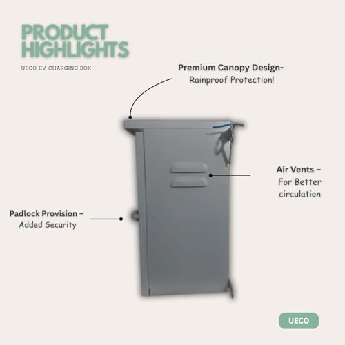 Image of Safe Meter Box - Heavy-Duty Weatherproof Metal Enclosure with Ply Base & Lock | Solar Installations /Meter /EV Charging /CCTV Power Box / | 12 inchx10 inchx6 inch (305x252x153mm) Wall Mount