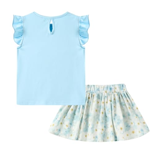 Image of Mud Kingdom Girls Outfits Cute Cartoon Polka Dots Summer Holiday Clothes Sets