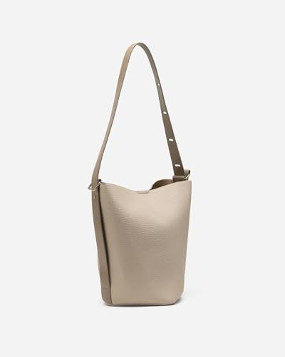 Image of Women's Top Handle Satchel Handbag, Elegant Tote Purse with Detachable Shoulder Strap for Crossbody Wear (Apricot Shoulder Bucket)