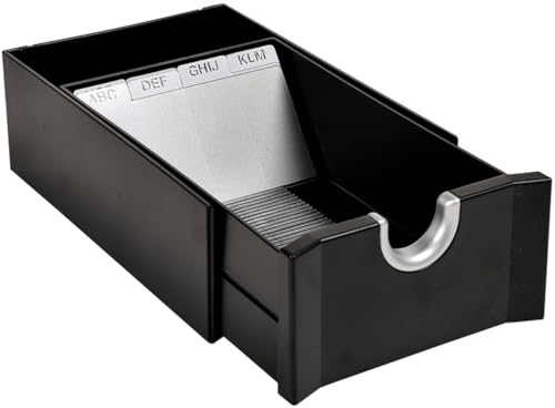 Preisvergleich Produktbild Exacompta Visitenkartenbox Exactive schwarz / silber