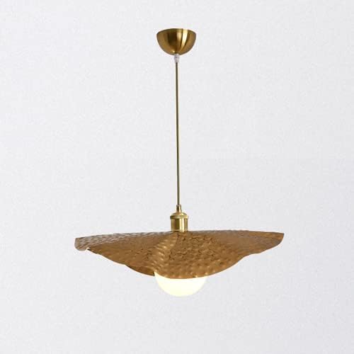 Luminaire de pendentif en or chic en laiton brossé pour salon