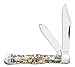Case XX 12024 Genuine Abalone Handle 2 Blade Small Swell Center Jack, 8225 1/2 SS.
