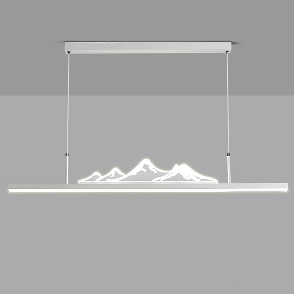 Candelabros de luz de Techo, iluminación LED Lineal Grande con atenuación Dorada, para Cocina, Montaje en Blanco y Negro, para Comedor y Sala de Estar