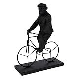 Matière : Résine Paris Prix Statuette Déco Singe Vélo 33cm Noir