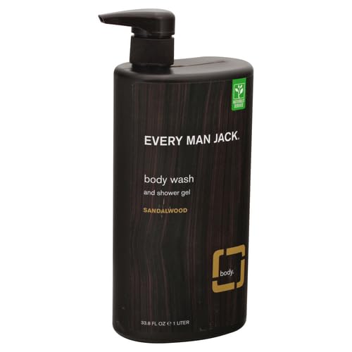 Every Man Jack Body Wash, Sandalwood 33.8-ounce Moisturizing