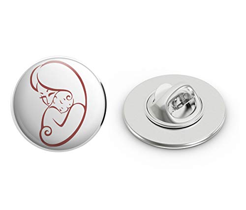 Beautiful Sweet Mother and Baby Bonding Illustration Cartoon, Sleeping Baby Round Metal 0.75