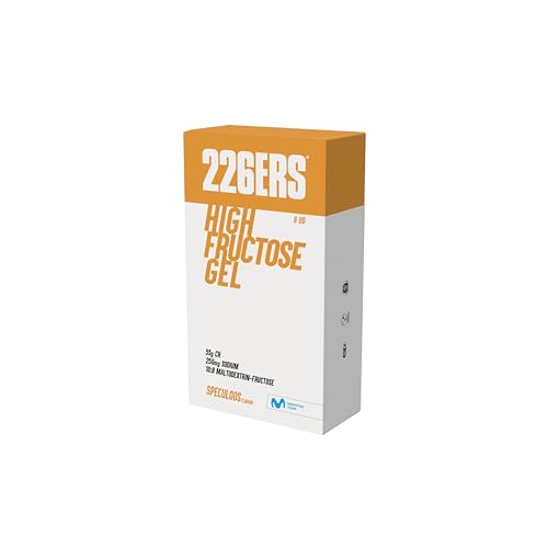 226ERS - High Fructose Gel, Gel Energético para Deportistas, con Maltodextrina y Fructosa, Vegano y Sin Gluten, Aporte Hidratos de Carbono, Sabor Speculoos, 6 Geles x 80 g