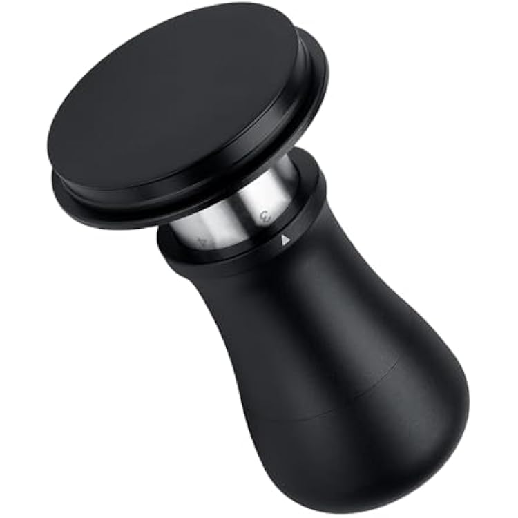 Normcore 51mm Espresso Tamper V5, Spring-loaded Coffee Tamperwith 6 Adjustable Pressure Settings, Tri-Spring Technology, Titanium-Coated Flat Base, Anodized Aluminum Handle and Silcone Stand