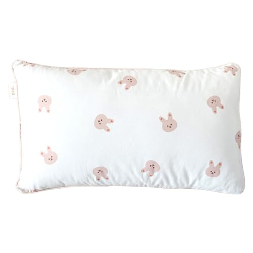 Libgiubhy Kinder Kissenbezug Hase Rosa Weiß