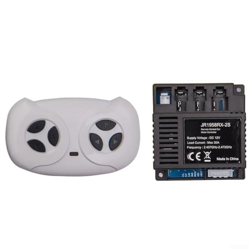 VRTYVEYBB JR1958RX-2S Receiver 2.4G Remote Control, for Children's Electric Riding, Toy Car, 12V ABS Control Box, with Slow Start Function, Full Set Option, for Kids Ride-On Vehicles(full set)