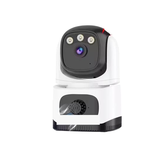 VEKELETE Telecamera WiFi 2K 3MP con rilevatore di Gas, sensore di Fumo, Monitor CCTV, monitoraggio Ai, P2P, Protezione di Sicurezza Interna, Telecamera di videosorveglianza IP(U/K,WiFi Cam)