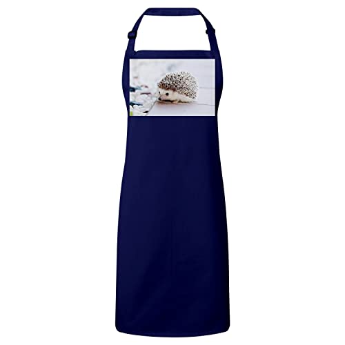 Tablier cuisine navy hérisson blanc Fabulous en coton pour passionnés de nature et jardin