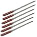 Stainless Steel Shish Kabob Skewers with Wooden Handle, 1/2 Inch Wide, Set of 6