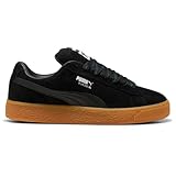 PUMA Men's Suede XL Flecked Sneaker, Black/Ponderosa Pine/Gum, 11