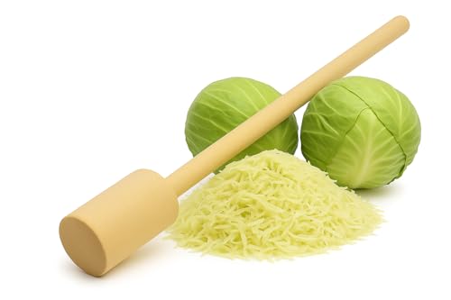 K&K Herb Pounder Cabbage Masher, Beech, 60 x 5.8 CM