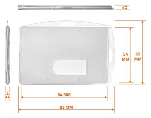 Porta badge con portachiavi retrattile blu incl