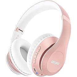 Audifonos Con Microfono Para Cantar Uliptz Auriculares inalámbricos Diadema, 65H Tiempo de Juego Bluetooth 5.3 HiFi con Micrófono, 6 Modos de Sonido EQ, Audifonos para PC/Teléfono