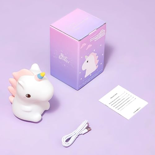 Unicorn Night Light Kids Unicorn Gifts for Girls, 16 Colours+Remote Control Baby Night Light Newborn Night Lamp, Battery Night Light Baby Girl Gift, Kids Night Light Bedroom, Kawaii Cute Room Decor