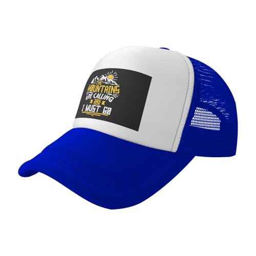 The Mountains are Calling and I Must Go Trucker Hat Snapback Mesh Baseball Cap Unisex