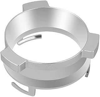 Coffee Dosing Funnel 54mm Dosing Ring Espresso Coffee Accessrioes Aluminum Metal for Sage Delonghi Breville Portafilter Silver Hand Free