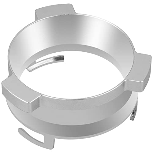 Kaffee-Dosiertrichter, 54 mm, Dosierring, Espresso, Kaffeezubehör, Aluminium, Metall, für Salbei, DeLonghi, Breville, Siebträger, Silber, Handfrei Cover