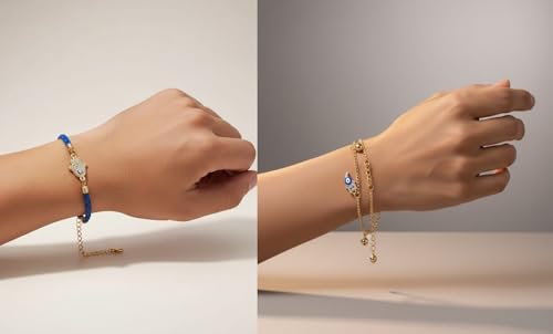 Image of Chocozone Evil Eye Rakhi for Brother & Bhabhi Rakhi Lumba Set for Bhai Bhabhi Rakhi Gifts for Bhai with Roli Chawal & Card Rakshabandhan Gifts for Brother