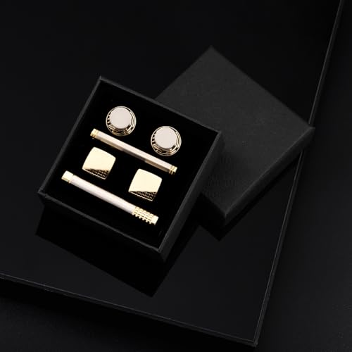 Image of Wynameleri Cufflinks and Tie Pins Tie Clips Set of 2 Accessories for Men