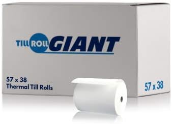 57 x 38 Thermal Credit Card Machine Till Roll Receipt Paper 1 Box 20 Rolls 57 x 38 x 12.7mm Core 57x40 Fit Worldpay IWL250