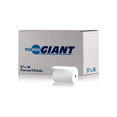 57 x 38 Thermal Credit Card Machine Till Roll Receipt Paper, 5 Box 100 Rolls, 57 x 38 x 12.7mm Core 57x40 Fit Verifone V240M Cover