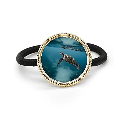 Diadema de metal plateado Ocean Sea Turtle de goma para el pelo de niñas