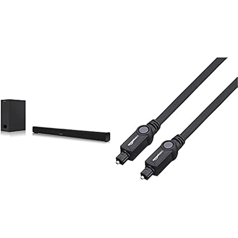 Sharp HT-SBW110 2.1 Slim Barra de Sonido + Amazon Basics Cable óptico Cover