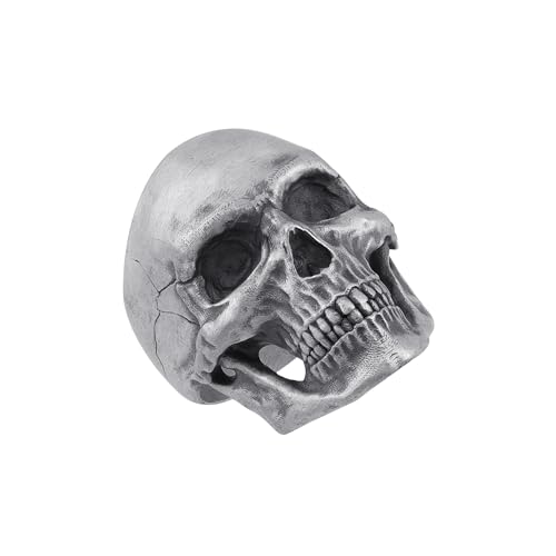 925 Sterling Silver Handmade Skull Ring For Man, Gothic Skull Rings, Demon Rings, Oxidized Skull Silver Ring, Biker Boho Rings For Men