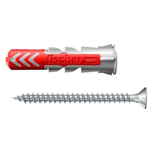 Image of fischer DuoPower 1 /4 inch x 1-3 /16 inch Universal Wall Anchors for Concrete, Brick, Drywall and Wood, (50, New, 1 /4 inch x 1 3 /16 inch)