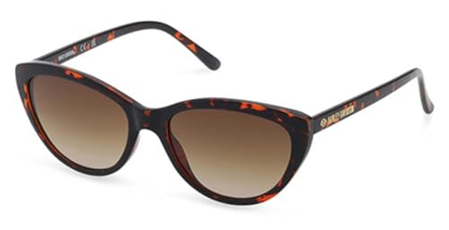 Harley-Davidson Women's Cat Eye Fashion Sunglasses, Dark Havana Plastic Frames