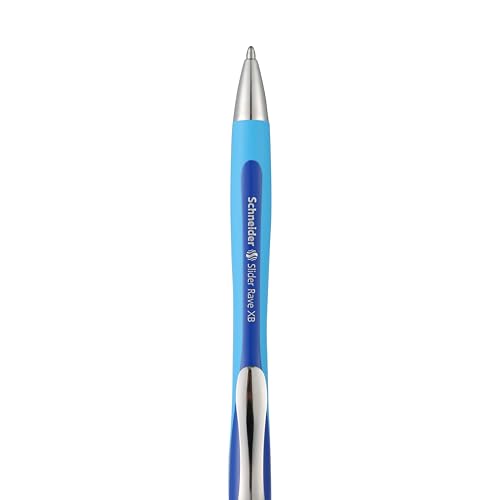 Image of Luxor Schneider Slider Rave Ball Pen-Blue| Extra Bold Writing| Waterproof Ink - Refillable| 4500 mtrs Writing Length| Ergonomically Shape & Rubberized Surface| Extra Ordinary Smooth & Gliding Writing