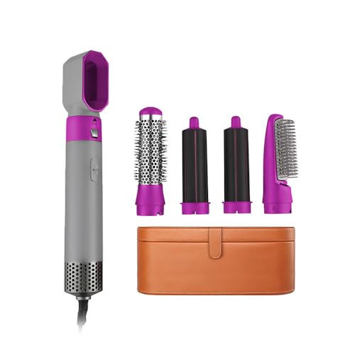 Mediawave Store- Kit Asciugacapelli Multistyler Professionale 5 in 1 da 1000W con 5 Accessori, Spazzola Volumizzante, Arricciacapelli e Cofanetto Regalo