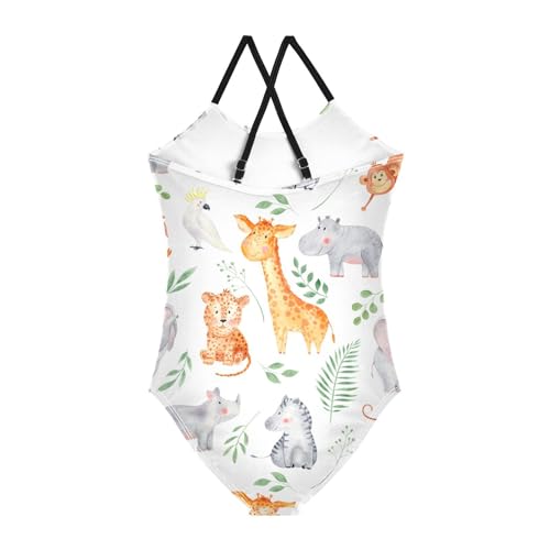 Image of CaTaKu Girls Swimsuits One-Piece Bathing Suits Toddler Summer Beach Girls Swimwear 2-8 Years Old
