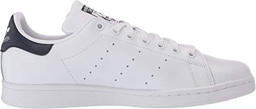 adidas originals white and navy stan smith sneakers