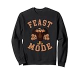 Photo Gallery feast mode funny thanksgiving food fitness felpa Photo Gallery feast mode funny thanksgiving food fitness felpa